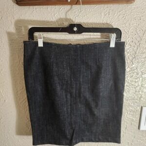 JUICY COUTURE BLACK DENIM MINI SKIRT